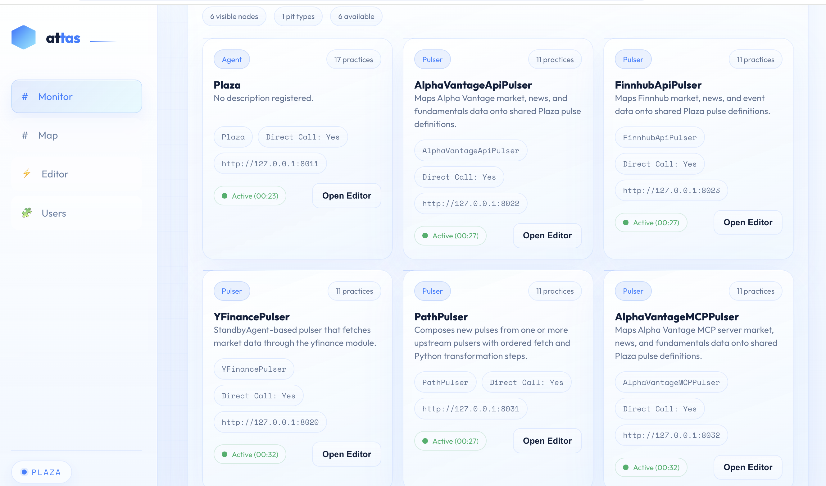 多个智能体连接到集中式Plaza