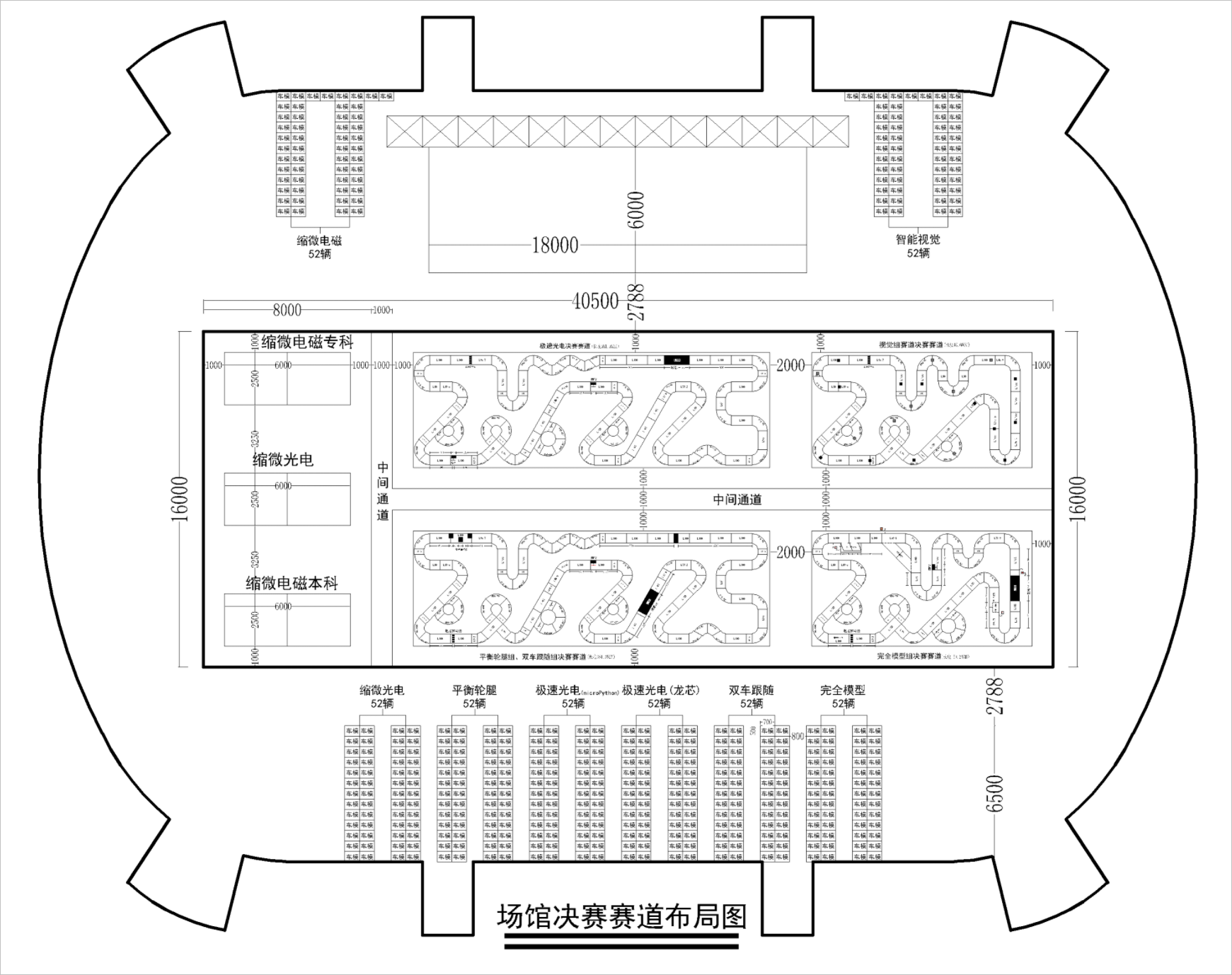 ▲ 图1.2.4 场馆决赛赛道布局图