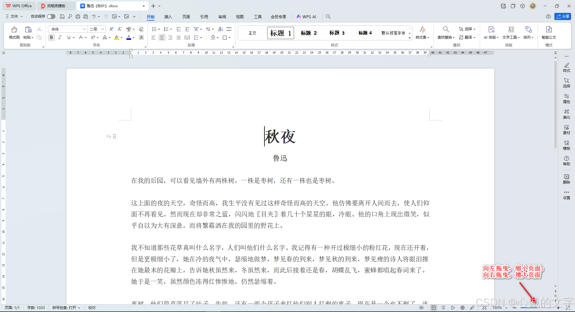 金山办公软件WPS:Word 页面大小调整_wps页面如何快速放大缩小-CSDN博客