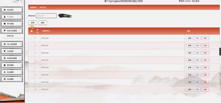 计算机毕业设计springboot框架的单词速记系统 基于Spring Boot框架的英语单词记忆助手开发 英语单词速记系统基于Spring ...