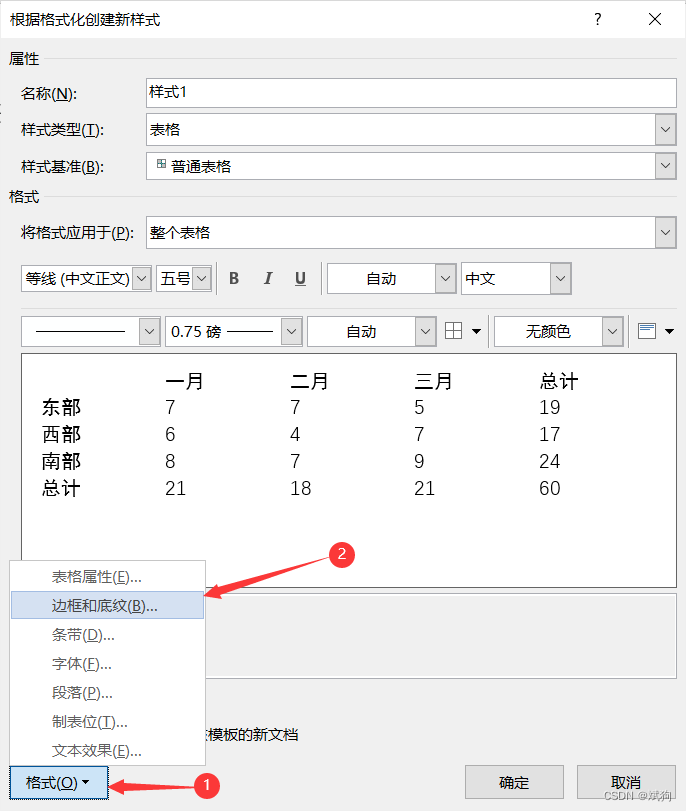Word style application result