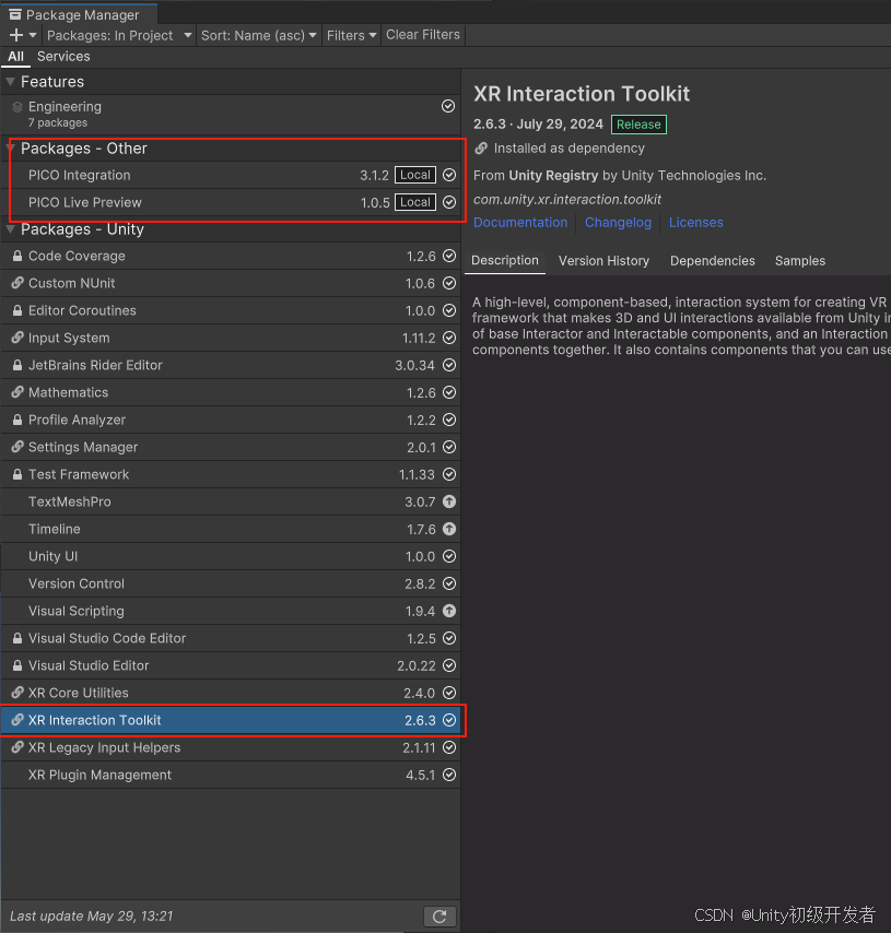 Unity VR —— Pico开发_pico unity