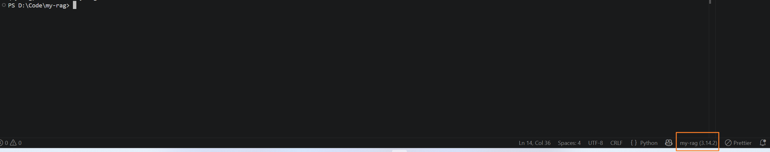选择虚拟环境python解释器