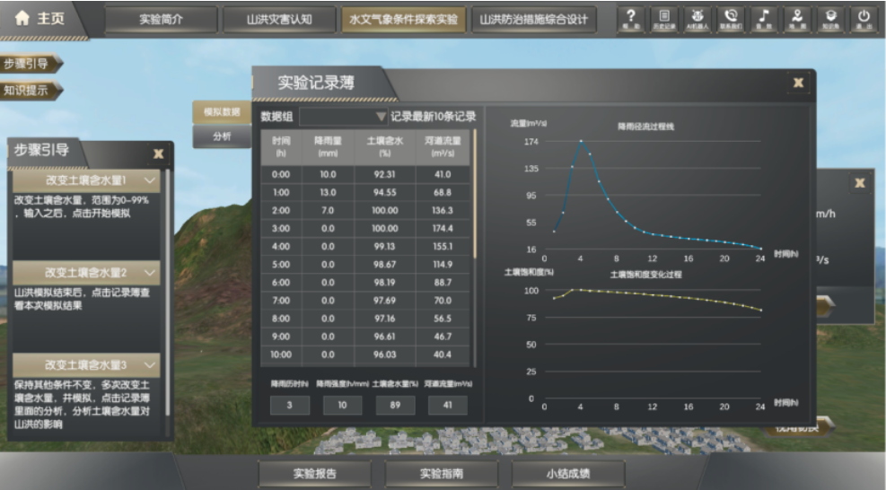 水文气象条件探索虚拟仿真实验
