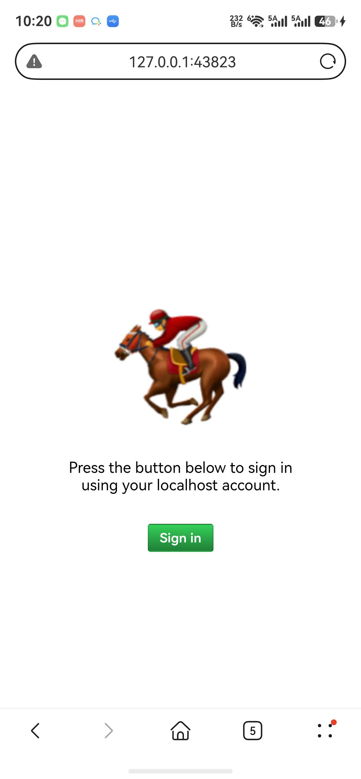 flutter_web_auth_2 鸿蒙真机：浏览器登录页