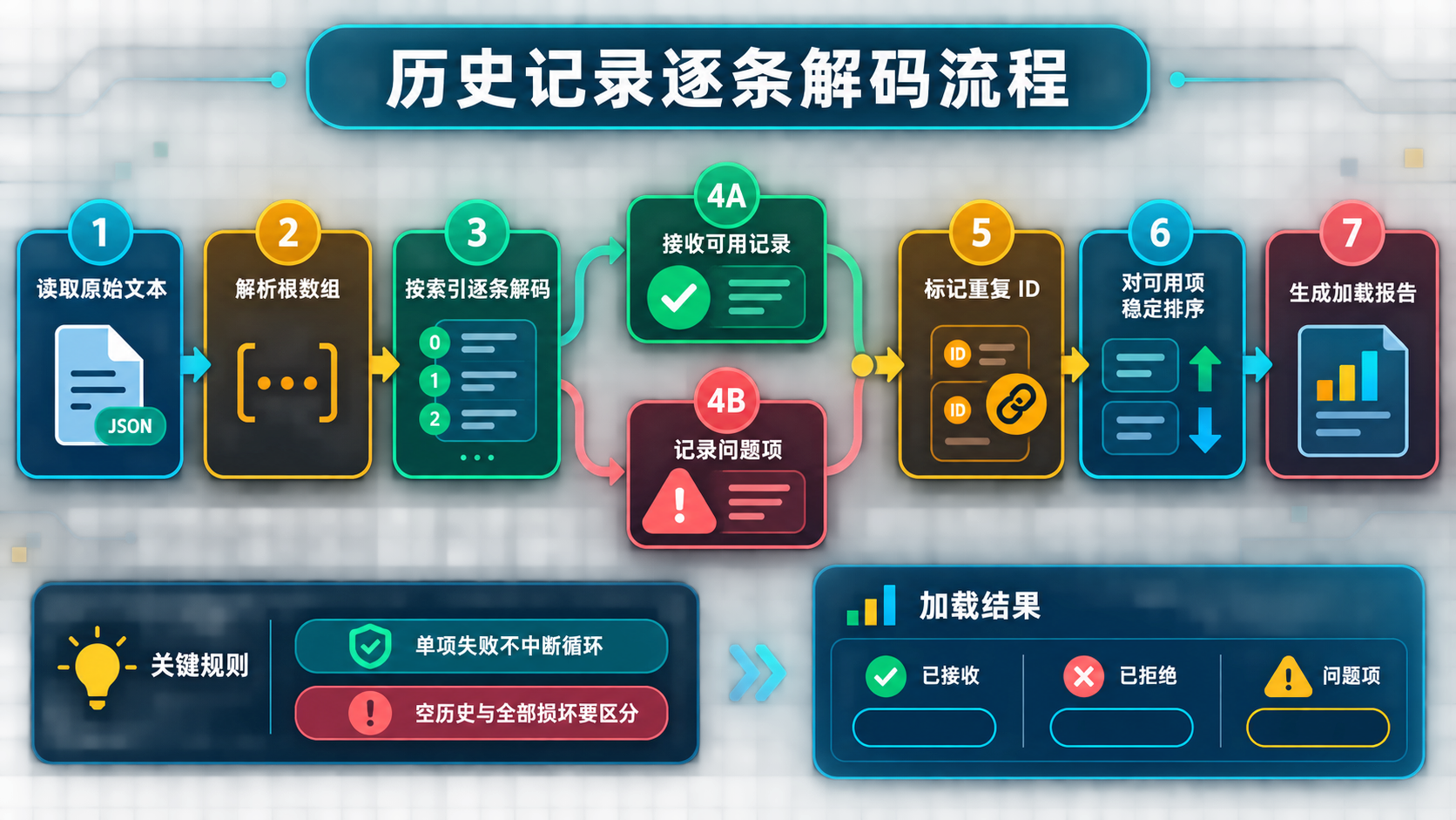 历史记录逐条解码流程