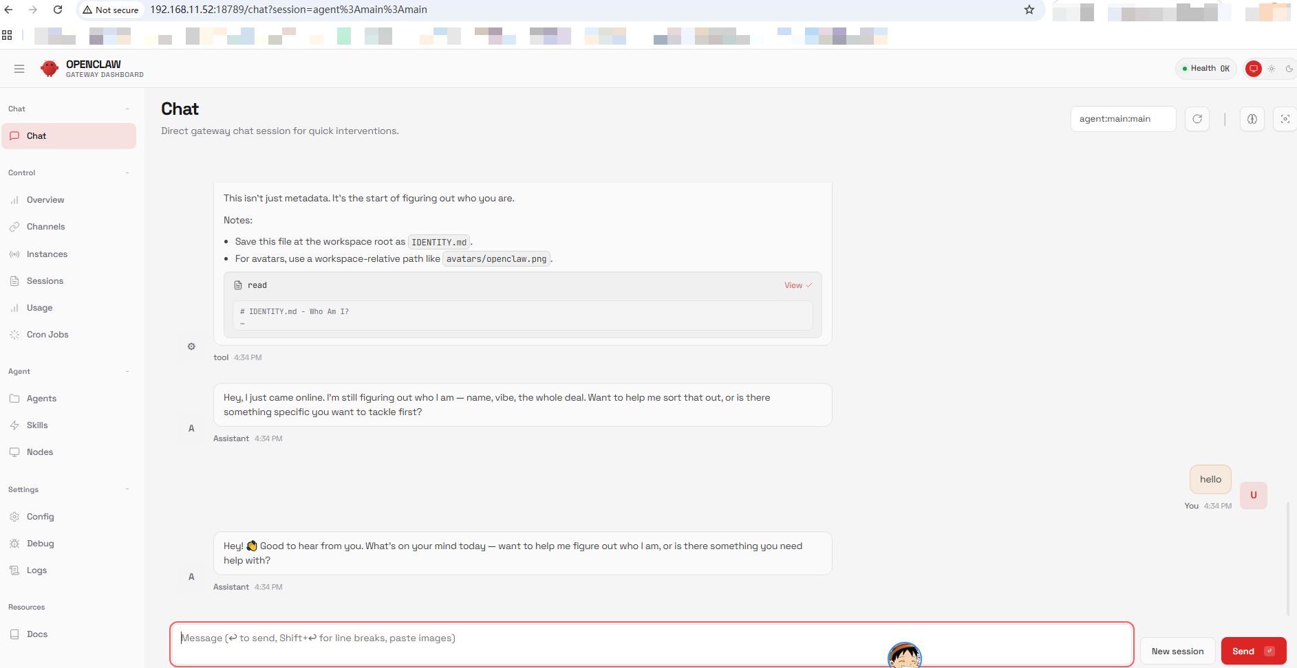 Ui Binding openclaw显示 disconnected (1008): control ui requires HTTPS or localhost ...