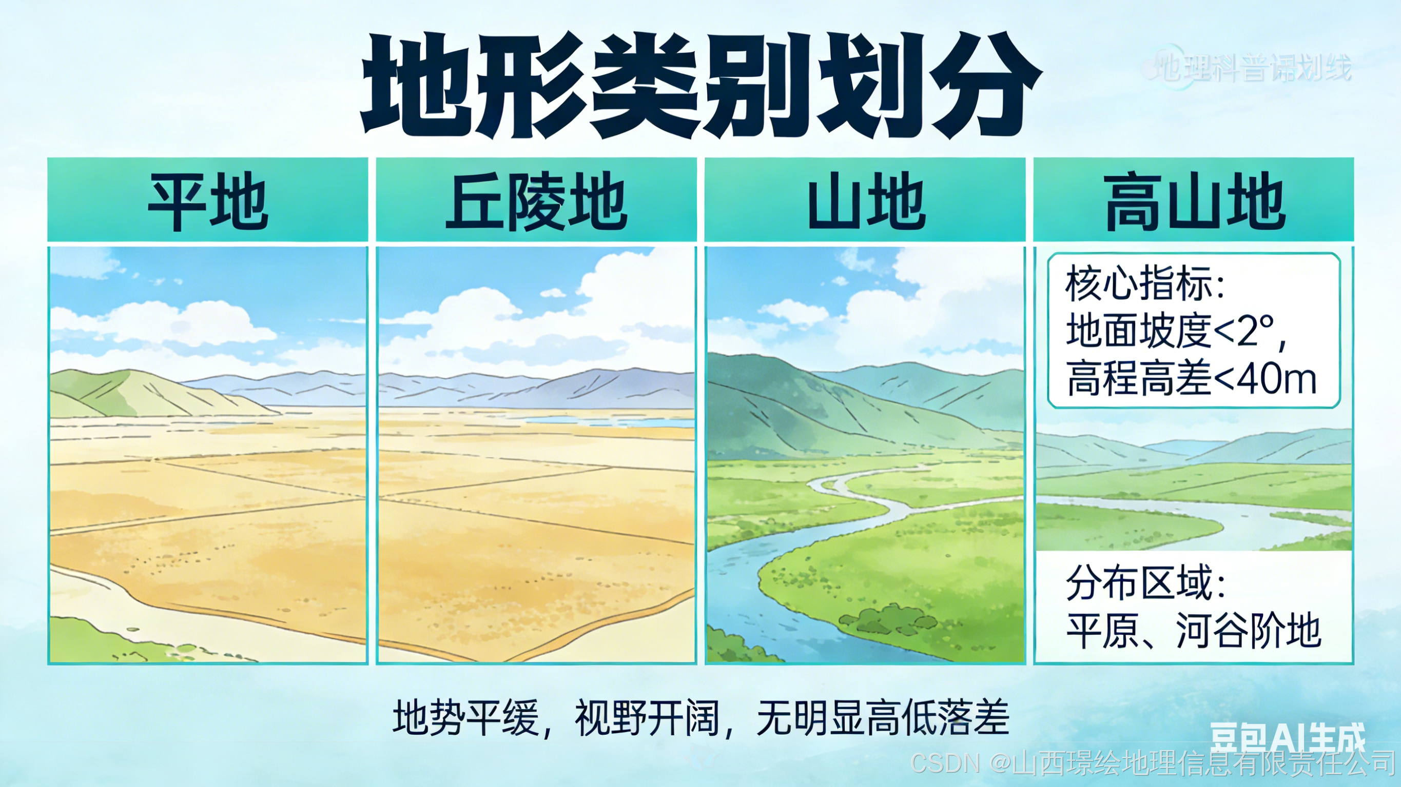 测绘中地形类别_平地丘陵山地高山地坡度划分标准-CSDN博客