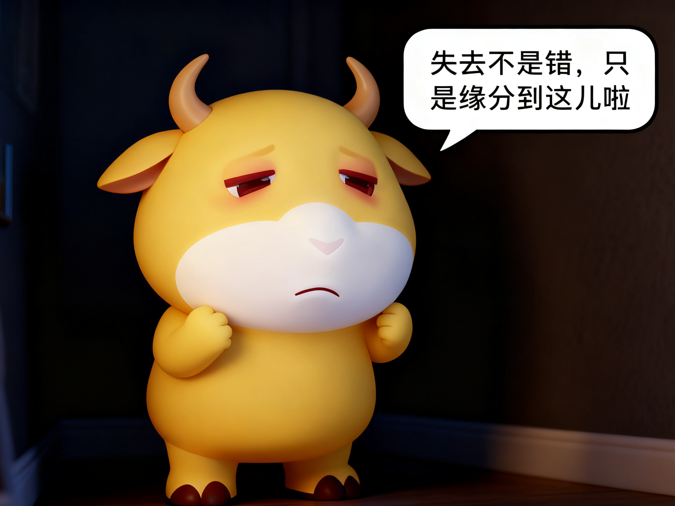 失恋时的泡泡牛圆