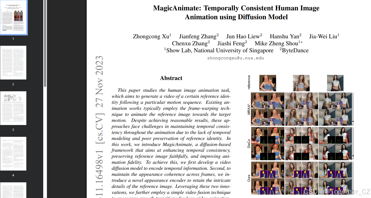MagicAnimate: Temporally Consistent Human Image Animation using ...