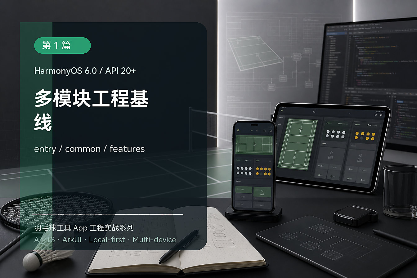 鸿蒙 6.0 羽毛球工具系列封面