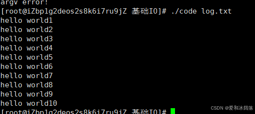 实验结果：传入文件名后，程序可以像简化版 cat 一样读取文件内容。