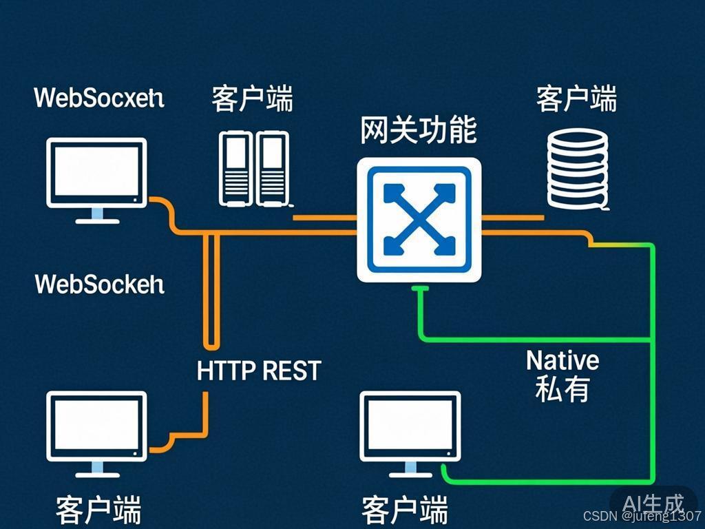 信息图:6041端口同时承载WebSocket与REST,6030端口为Native私有协议直连