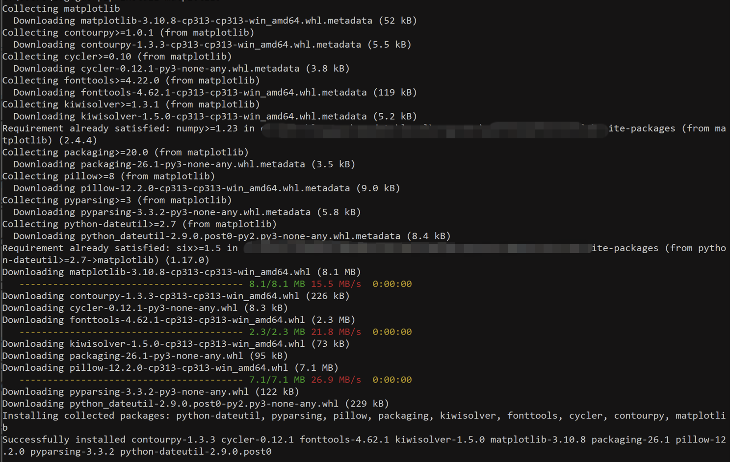 install matplotlib
