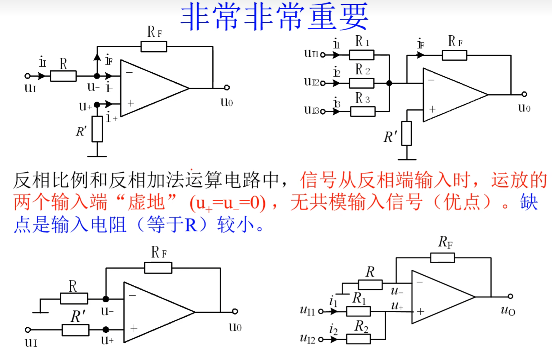 学习笔记:虚短与虚断,同相比例放大电路和反相比例放大电路_同向比例放大电路-CSDN博客