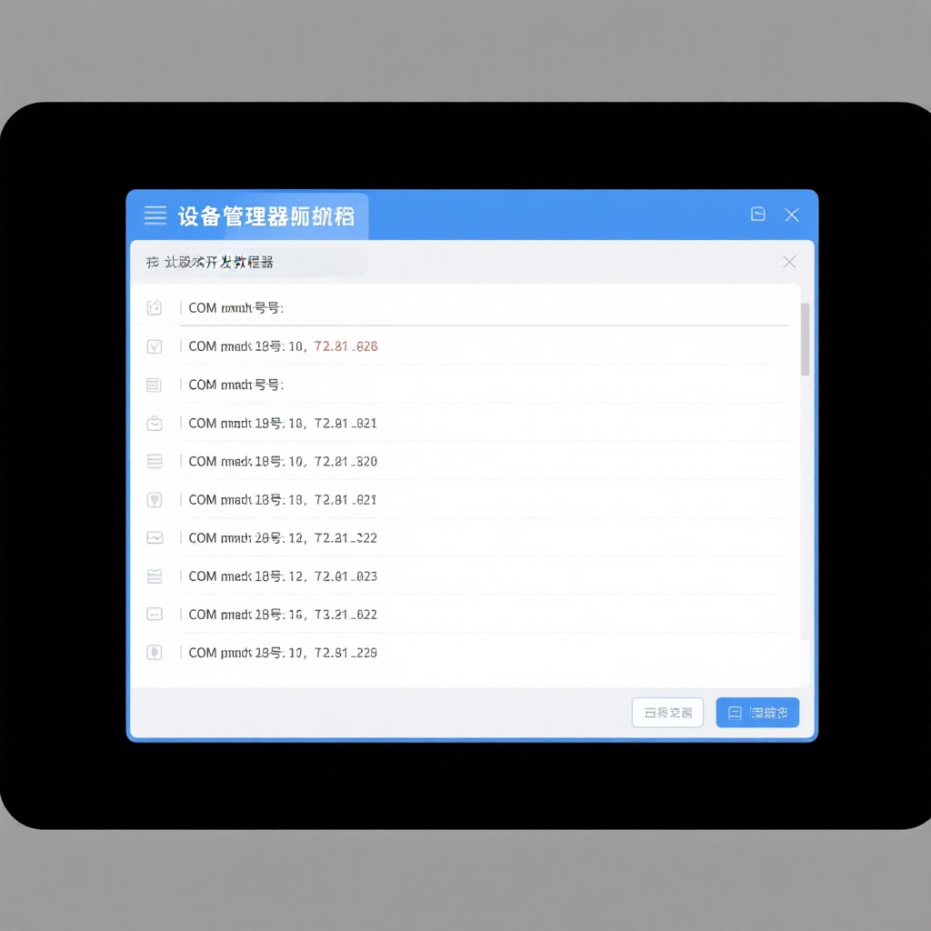 设备管理器截图（显示 COM 端口号）