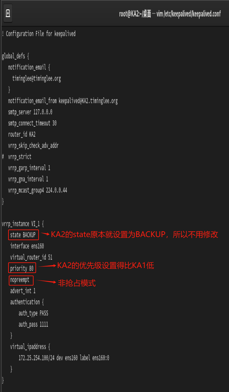 高可用集群Keepalived