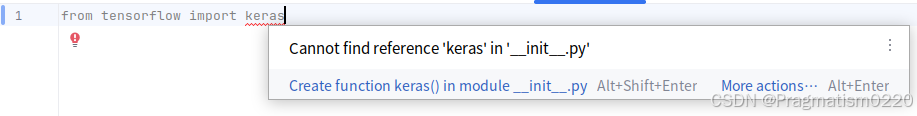 Tensorflow 2.16.0+在PyCharm中找不到keras的报错解决