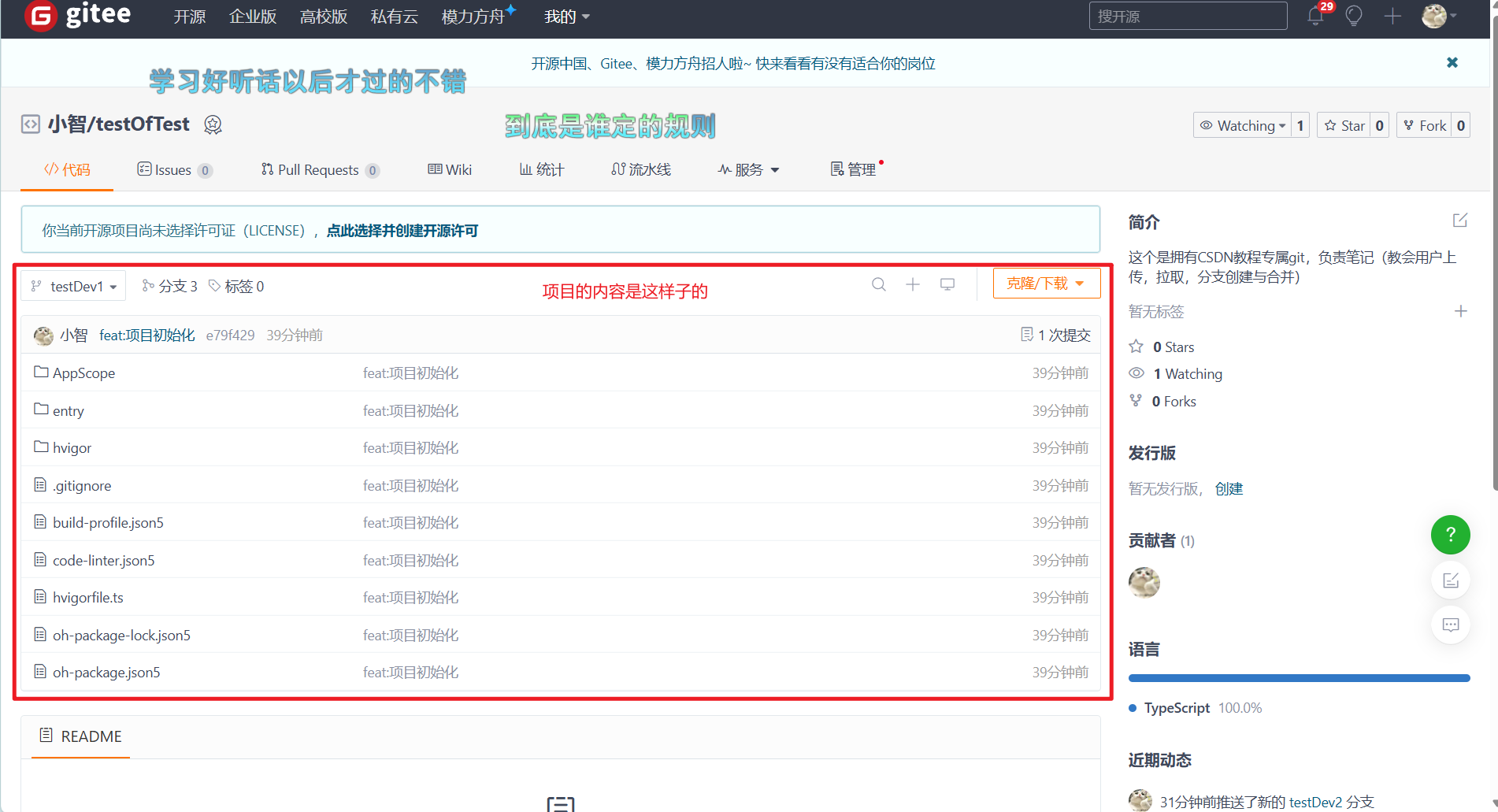 一文读懂Gitee 拉取、上传、分支创建、合并_gitee创建分支
