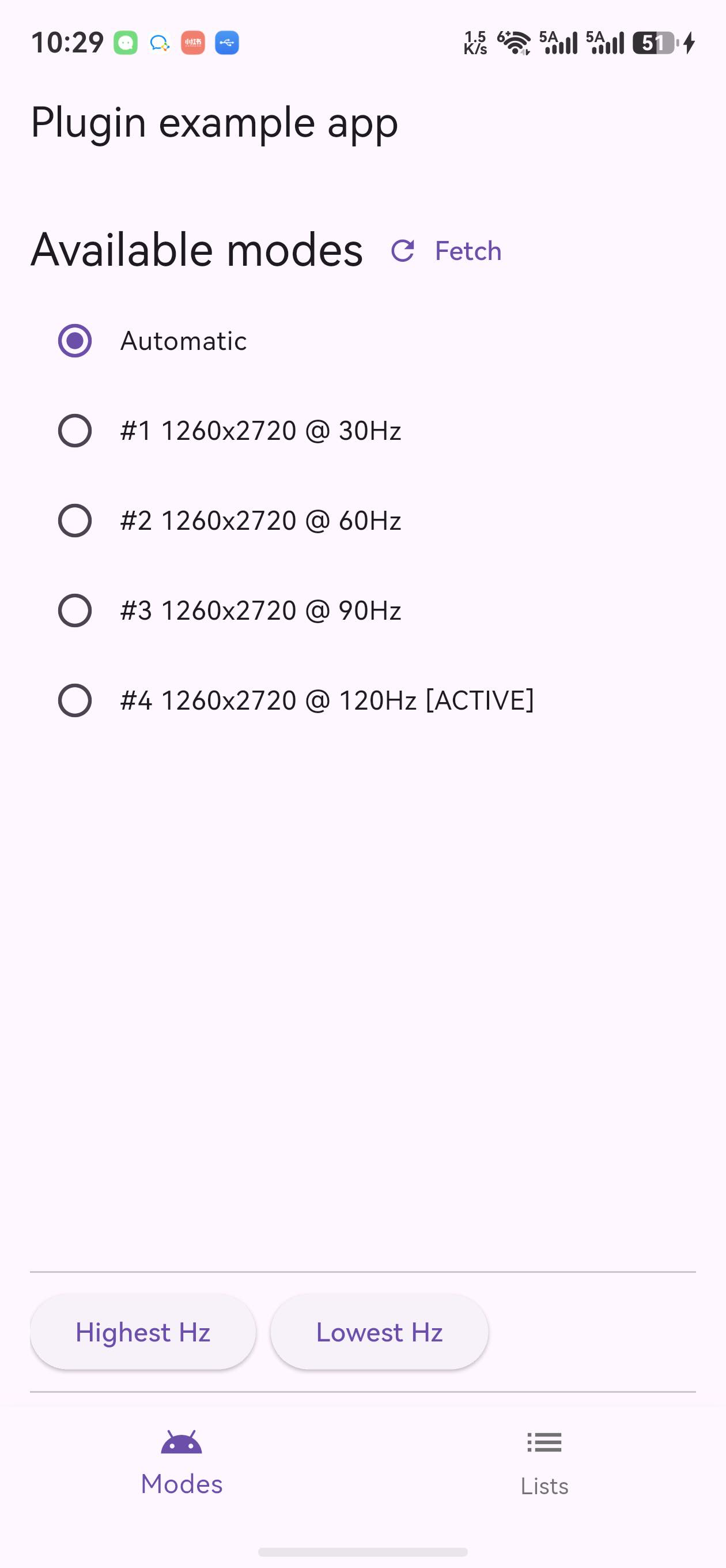 flutter_displaymode 鸿蒙真机：恢复自动模式