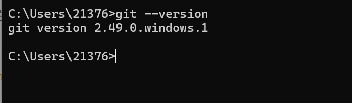 【图片占位：git 版本验证截图】