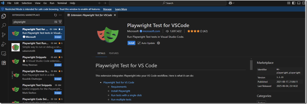 在VS Code中使用Playwright实现自动化测试_playwright test for vscode-CSDN博客