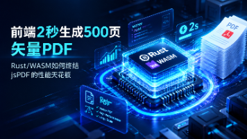 前端2秒生成500页矢量PDF:Rust/WASM如何终结 jsPDF 的性能天花板封面图