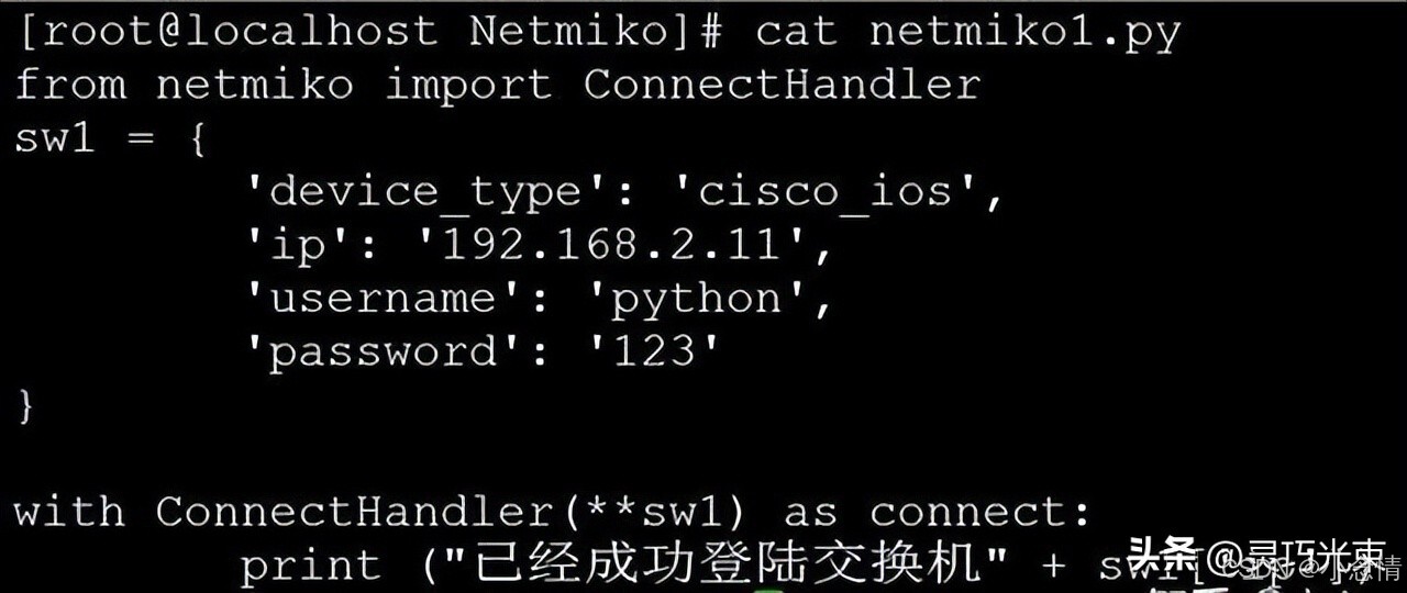 Python netmiko_批量管理设备SSH登录_Netmiko Python自动化网络配置