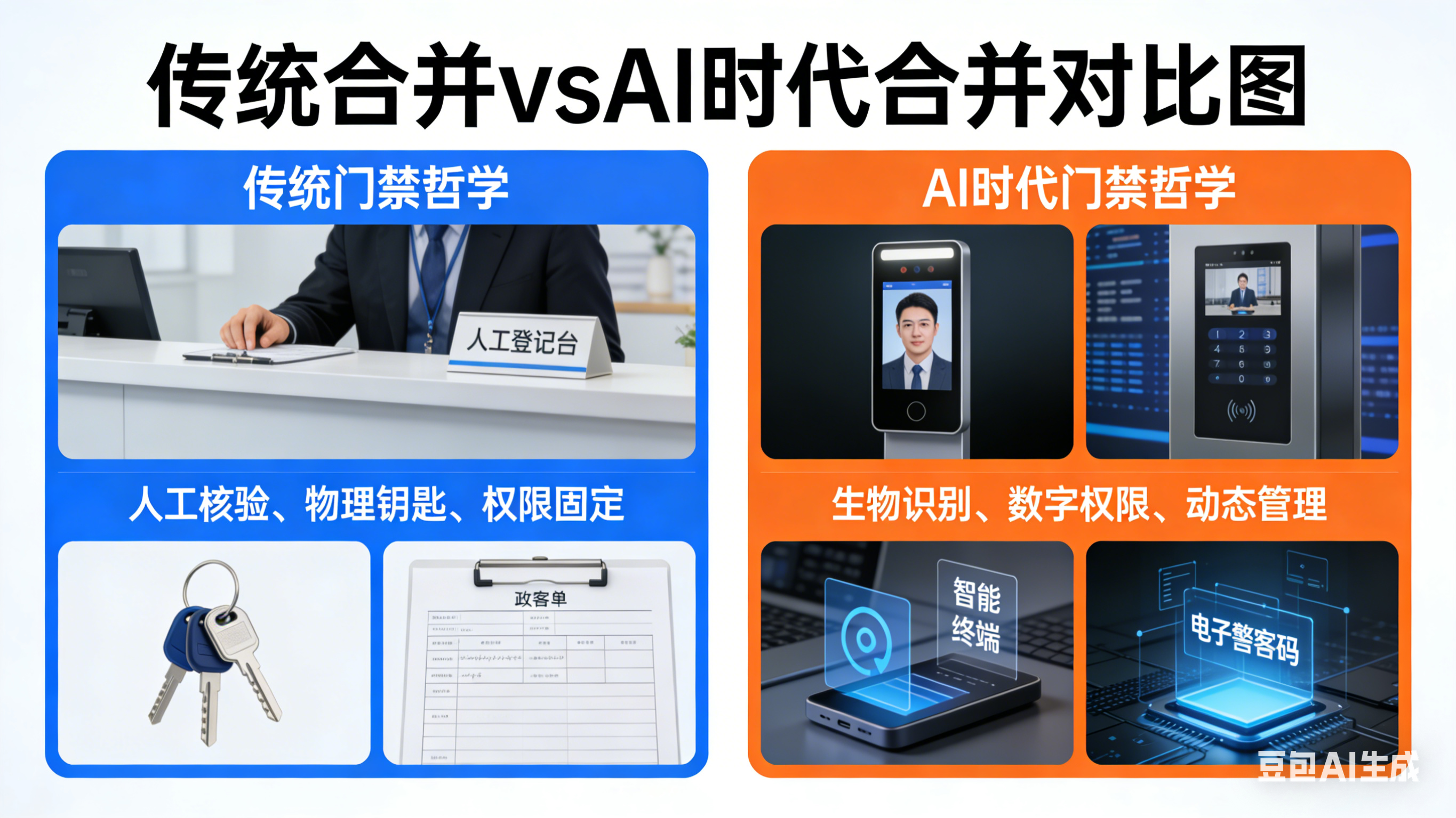 [图5：传统合并vsAI时代合并对比图 - 展示门禁哲学的变化]