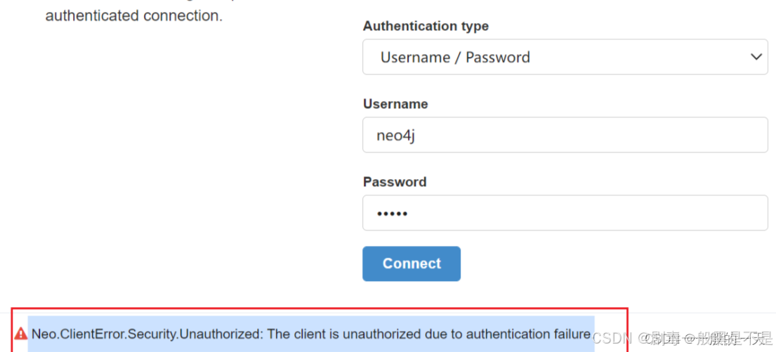 启动Neo4j后的登录页面