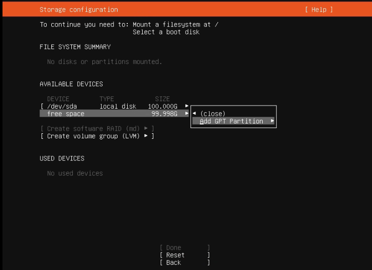 Ubuntu 20.04.4 Server 图文安装教程[含磁盘分区、设置固定IP地址]_ubuntu server安装教程