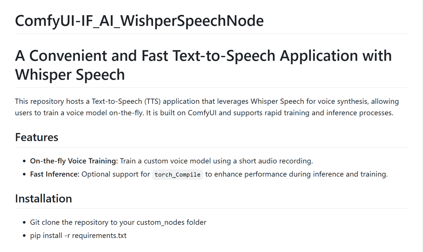ComfyUI专栏】ComfyUI 音频生成方案IF_AI_WishperSpeechNode_comfyui  配置本地大语言模型生成故事音频播放-CSDN博客