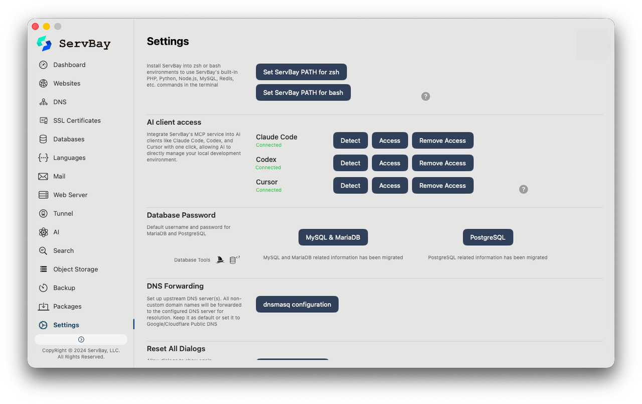 ServBay MCP server