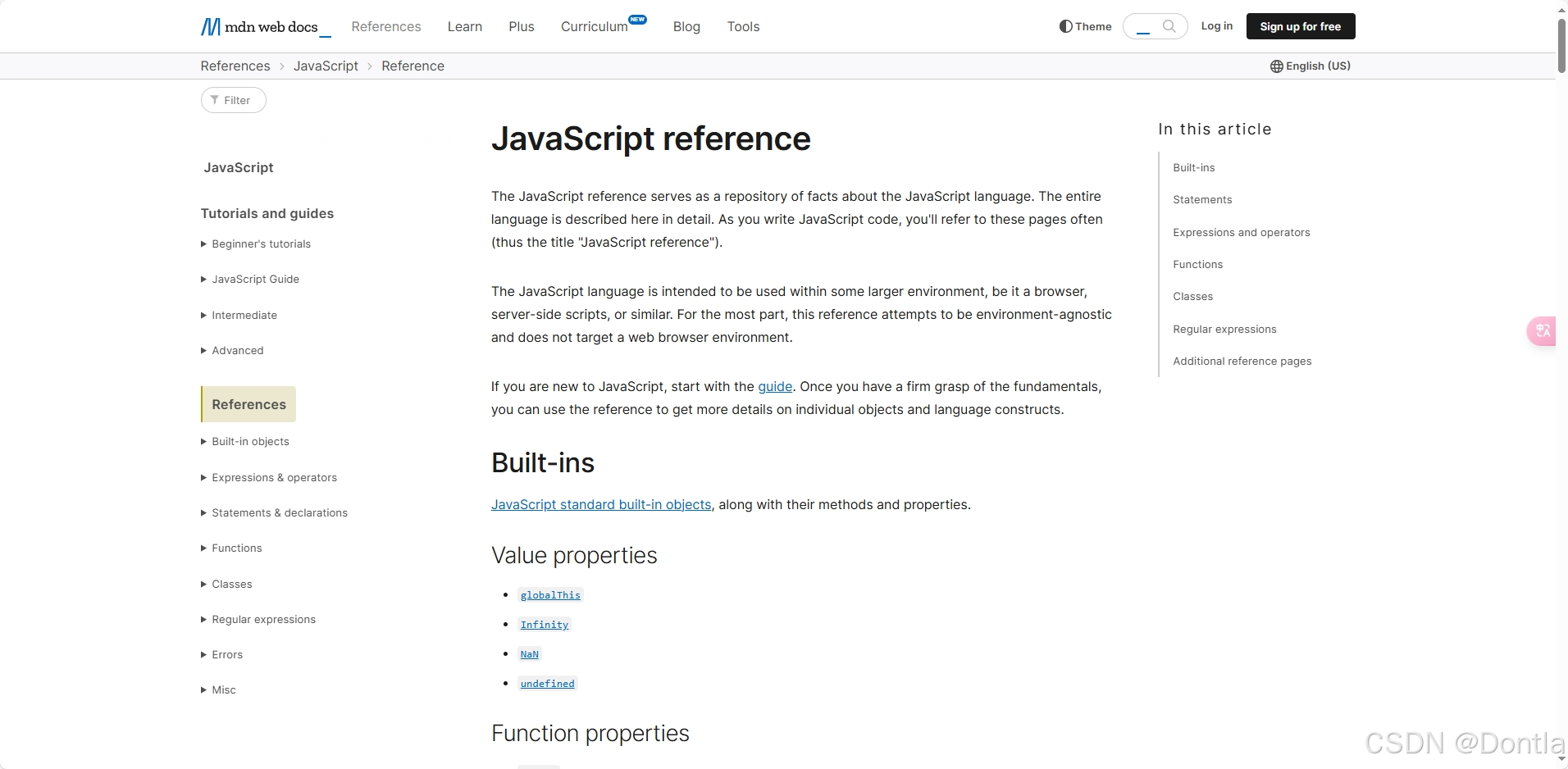 《JS教程》笔记:一、JavaScript编程语言——1.2手册与规范(ECMA-262规范、MDN(Mozilla)JavaScript索引 ...