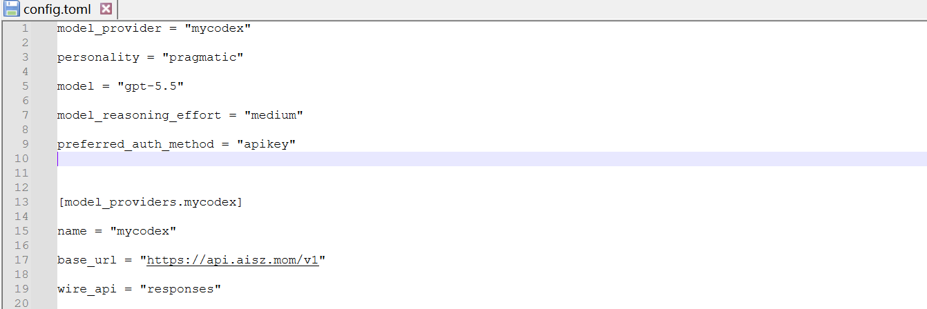 修改 config.toml