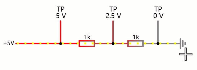 circuitjs 测试点 Test Point 接地示例
