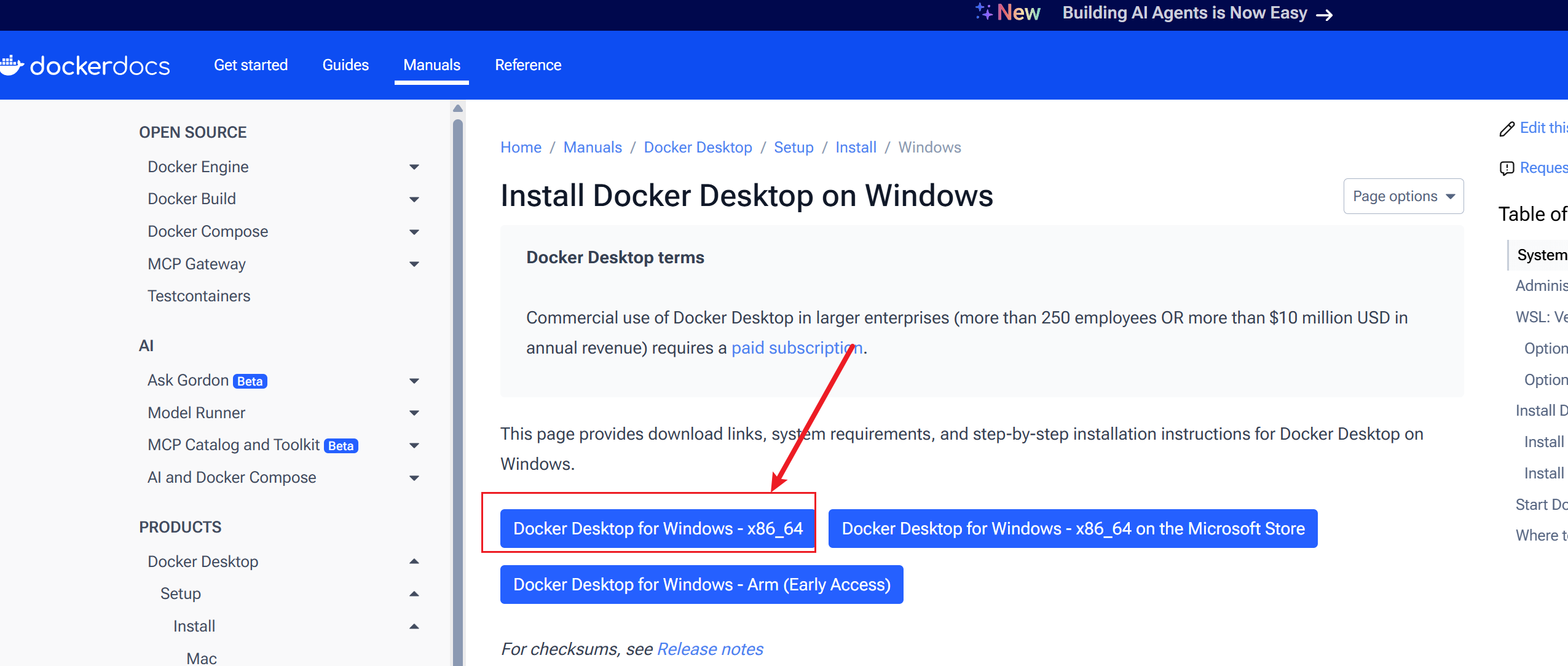 下载docker 安装程序