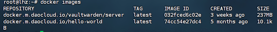docker images
