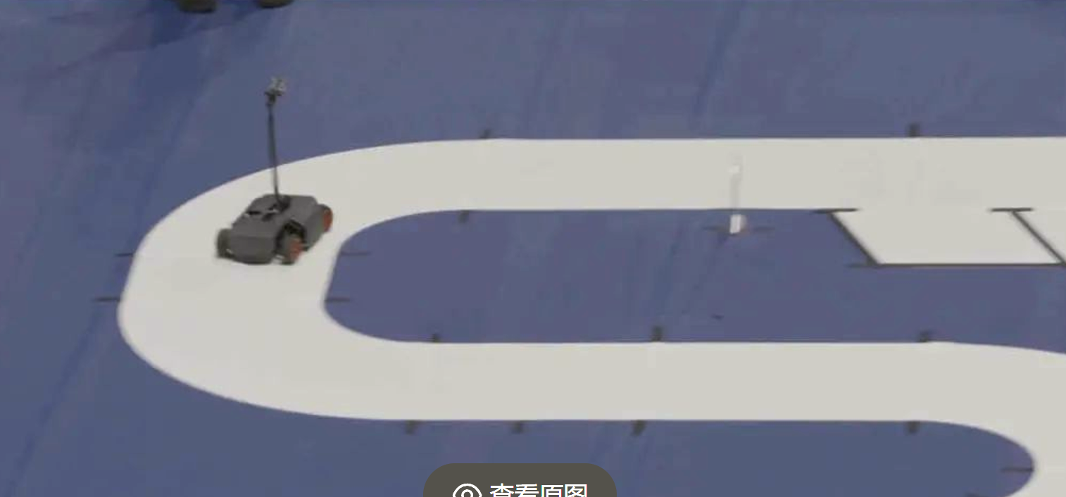 ▲ 图1.3.1 停车区前面的标志物实际摆放位置