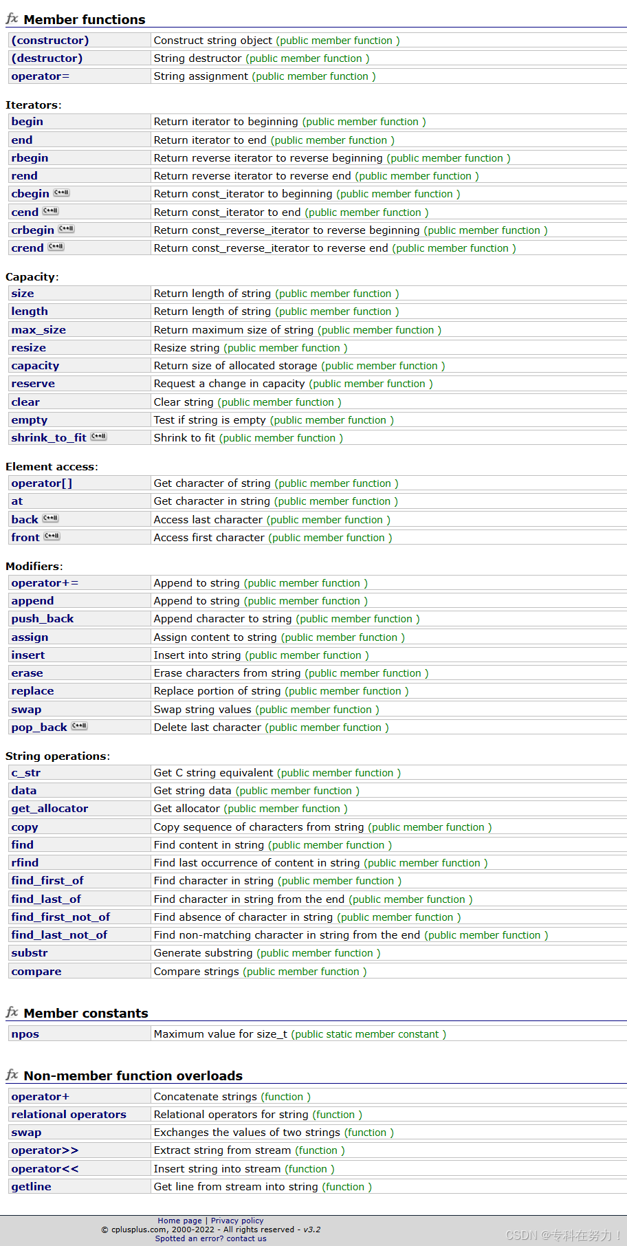 C++ string类中函数的使用方法_c++ string 函数-CSDN博客