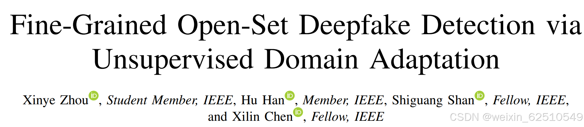 论文阅读笔记(二) Fine-Grained Open-Set Deepfake Detection via Unsupervised ...