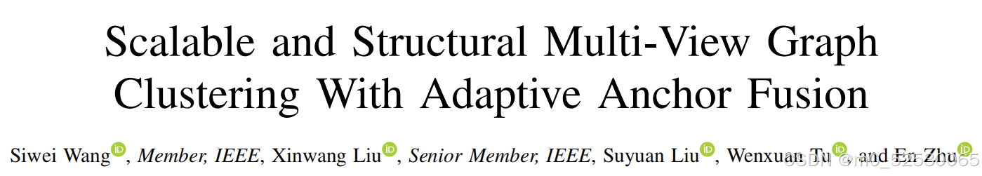 Scalable and Structural Multi-View Graph Clustering With Adaptive ...