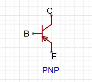 ![PNP符号示意]（可简化记忆：箭头“向内”）