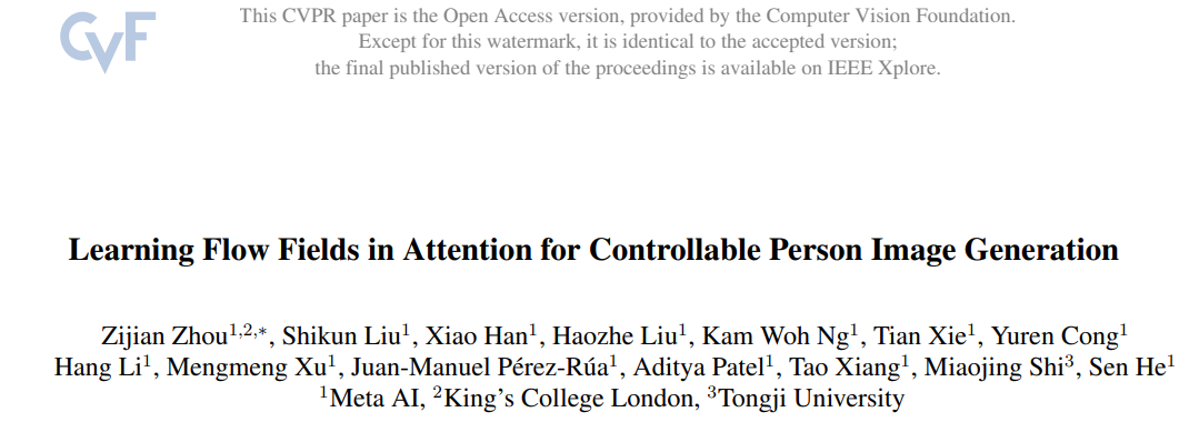 Learning Flow Fields in Attention for Controllable Person Image ...