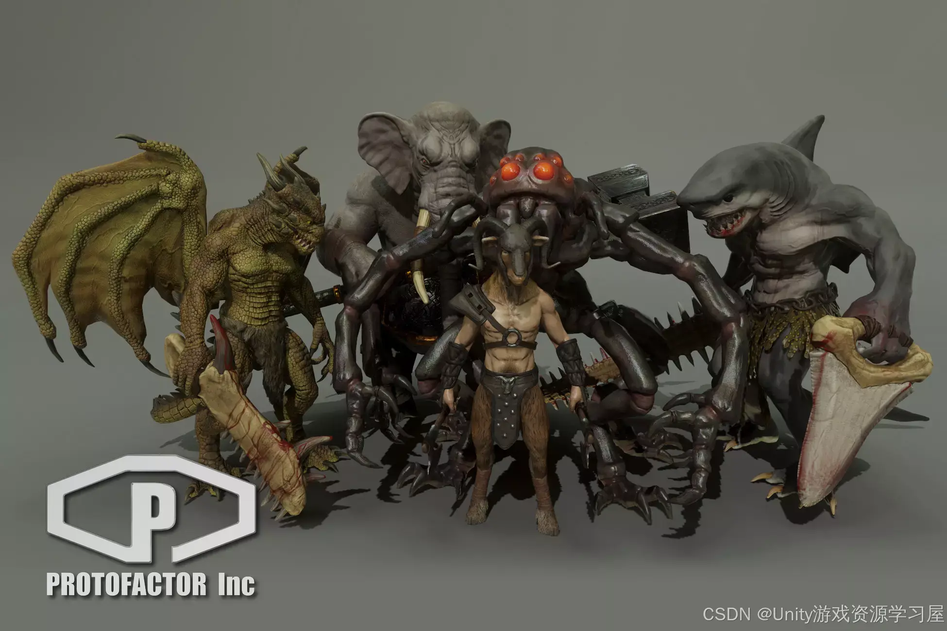 Ware Creatures 【Unity 角色资源包】HEROIC FANTASY WERE CREATURES PACK VOL 2 专为幻想题材游戏提供更丰富的角色 ...