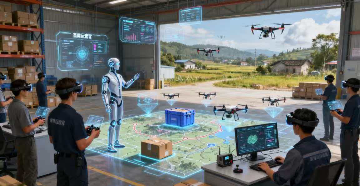 MR大空间低空物流多人协同