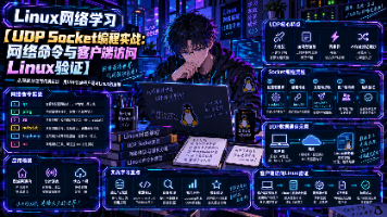 Linux网络学习【UDP Socket编程实战:网络命令与客户端访问Linux验证】封面图