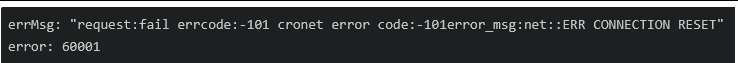 uniApp微信小程序:error: 60001 request:fail errcode:-101 cronet error code ...