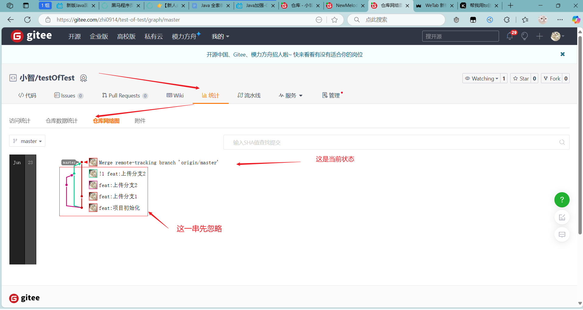 一文读懂Gitee 拉取、上传、分支创建、合并_gitee创建分支
