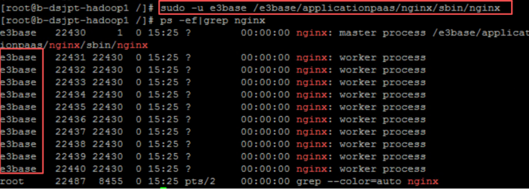 用e3base启动nginx